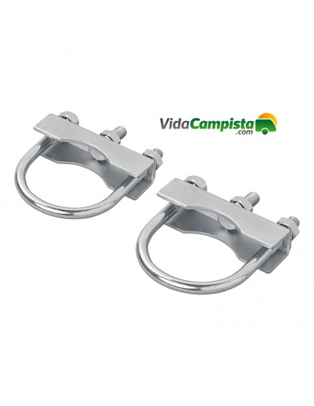 Confezione da 2 morsetti in U round 60/70mm per ruota abbraccio jockey ProPlus