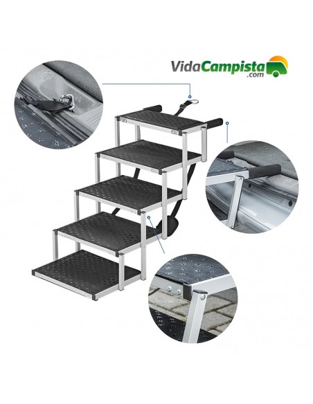 Escaleras de 62 cm para mascotas de aluminio plegable ProPlus Escaleras de 62 cm para mascotas de aluminio plegable ProPlus