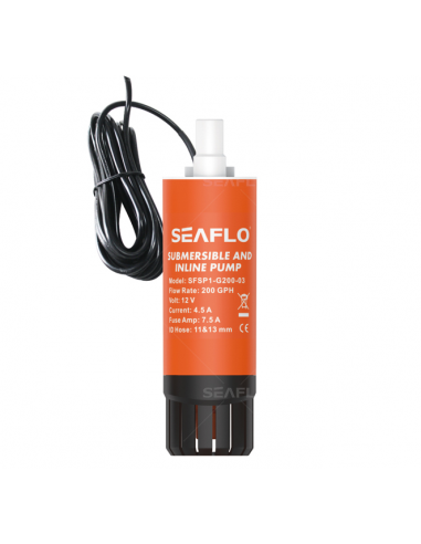 Bomba sumergible en linea para náutico y camping  Seaflo 12v.