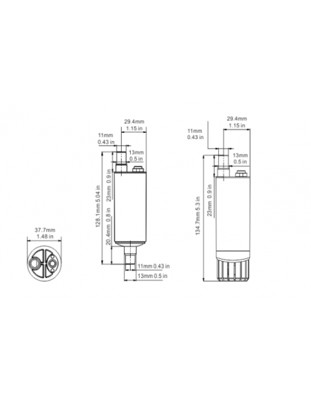 Bomba sumergible en linea Seaflo 12v.