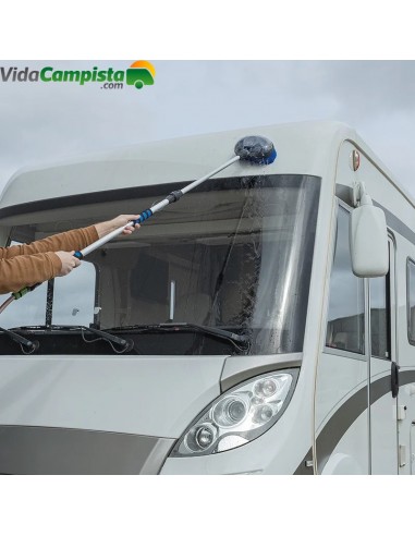 Spazzola telescopica 1,21-1,91m con testa rotante ProPlus