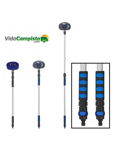 Spazzola telescopica 1,21-1,91m con testa rotante ProPlus