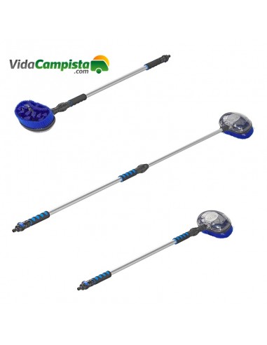 Spazzola telescopica 1,21-1,91m con testa rotante ProPlus