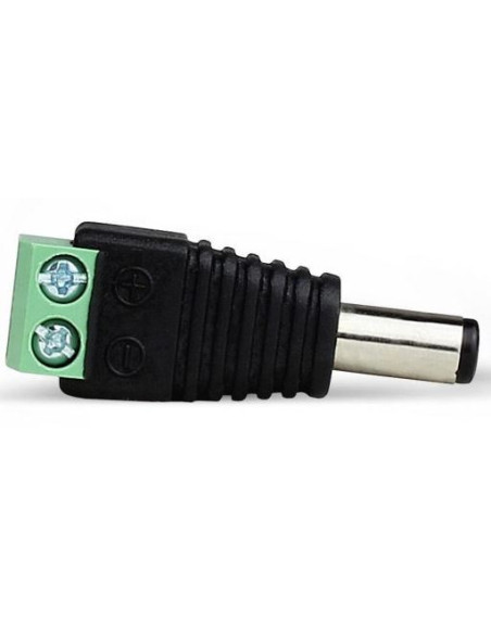 Conector Macho DC 5,5mm a regleta Conector Macho DC 5,5mm a regleta