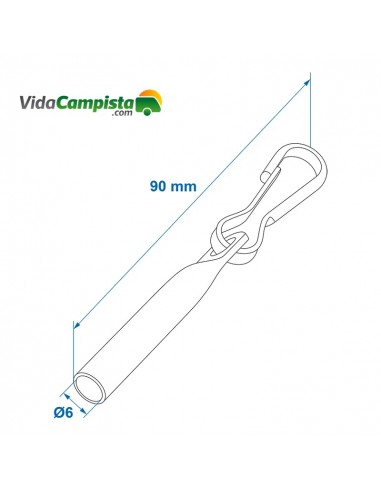 Chiusura per cavo Ø6 mm con ganci Simplex, 10 set ProPlus