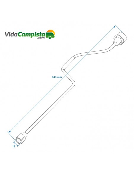 Gomito stabilizzante della gamba 840mm /19mm ProPlus