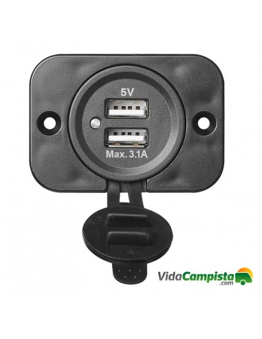 Puerto USB doble para empotrar 3100mA 12V/24V ProPlus