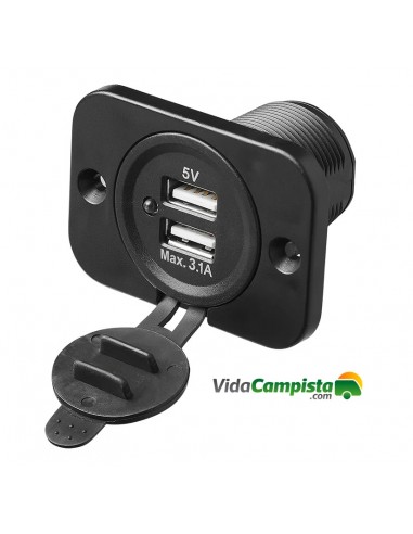 Puerto USB doble para empotrar 3100mA 12V/24V ProPlus