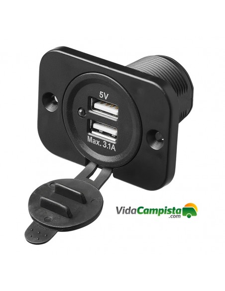 Doppia porta USB da incasso 3100mA 12V/24V ProPlus