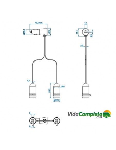 Accendisigari con terminali batteria ProPlus 12V/24V-16A
