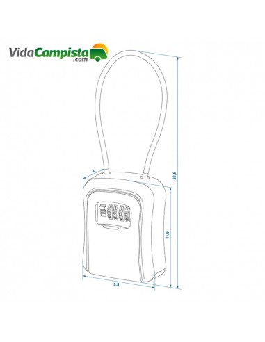 Caja fuerte con combinación de números con alambre de acero ProPlus