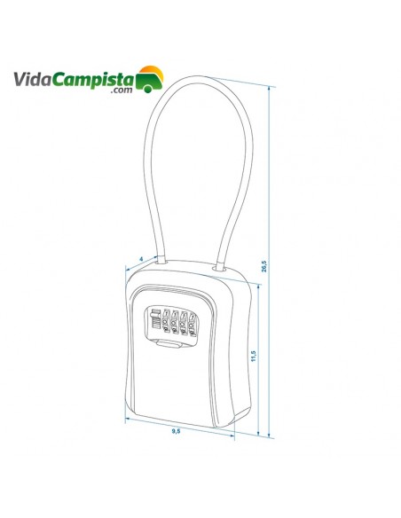 Caja fuerte con combinación de números con alambre de acero ProPlus