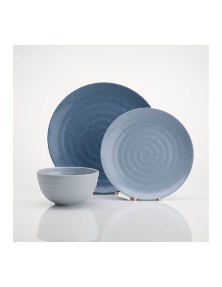 3T50000861 SKY BLUE MELAMINE TABLEWARE 12 PIECES