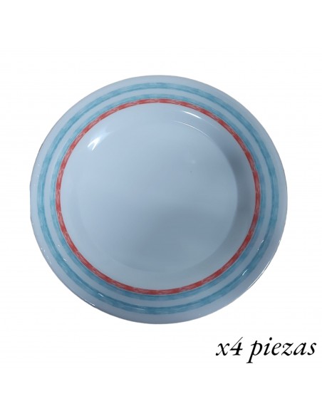 3T15943681 VAJILLA MELAMINA 16 PIEZAS JUST STRIPES