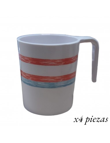 3T15943681 VAJILLA MELAMINA 16 PIEZAS JUST STRIPES