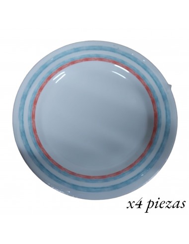 3T15943681 VAJILLA MELAMINA 16 PIEZAS JUST STRIPES