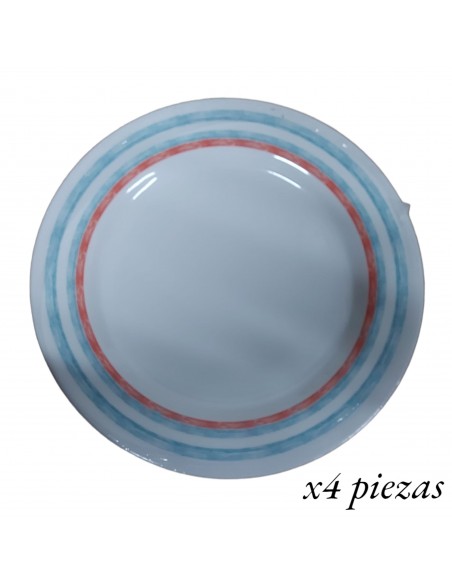 3T15943681 VAJILLA MELAMINA 16 PIEZAS JUST STRIPES