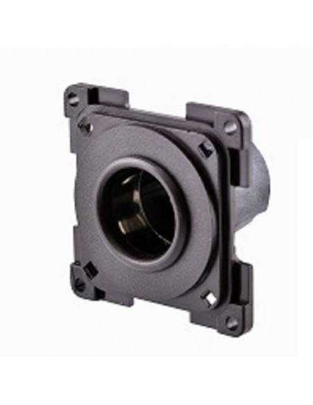 Socket for large recessed cigarette lighter plug 12v Brown