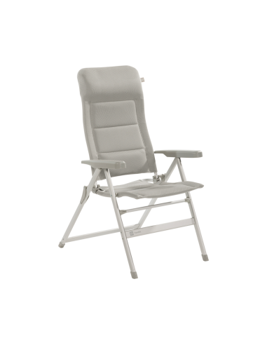 Silla plegable de aluminio Travellife Barletta gris claro Recliner Comfort L