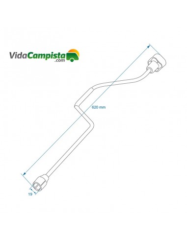 360025 MANIVELA PARA PATA ESTABILIZADORA 620MM / 19MM PRO PLUS