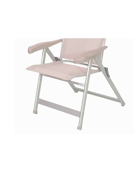 Silla Crespo con cabezal regulable en aluminio blanco roto