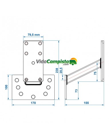 Supporto ruota di ricambio con piastra di montaggio ProPlus