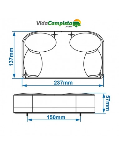 Luce posteriore 6 funzioni 237x137mm sinistra ProPlus