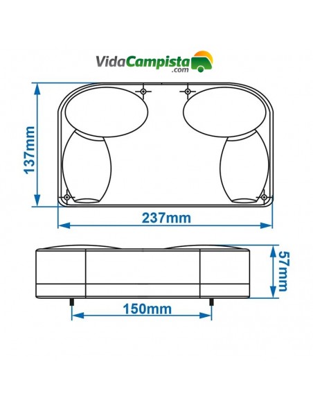 Luce posteriore 6 funzioni 237x137mm sinistra ProPlus