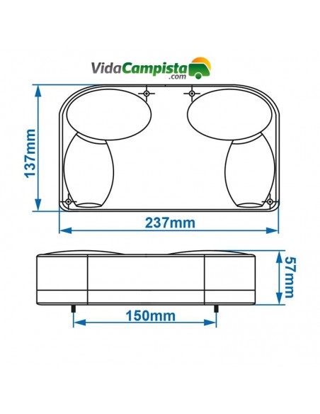 Luce posteriore 6 funzioni 237x137mm ProPlus destro