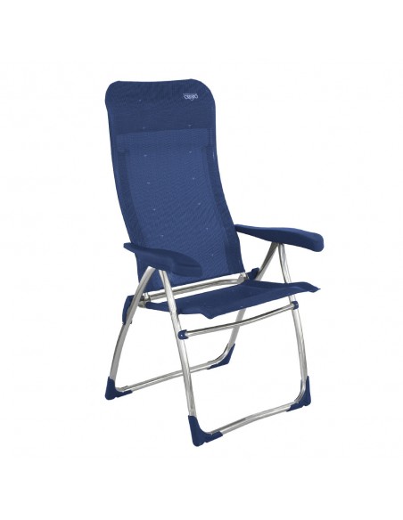 Sedia pieghevole Crespo con schienale alto mare blu