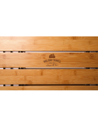 Tavolino pieghevole da viaggio per le vacanze con piano in bambù