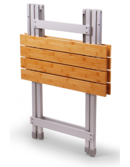 Tavolino pieghevole da viaggio per le vacanze con piano in bambù