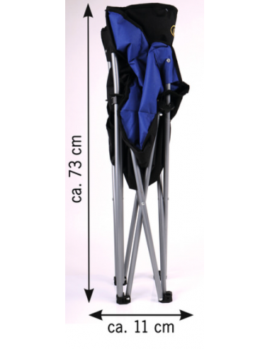 Silla plegable Barrosa azul y negra
