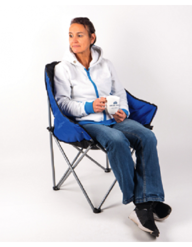 Silla plegable Barrosa azul y negra