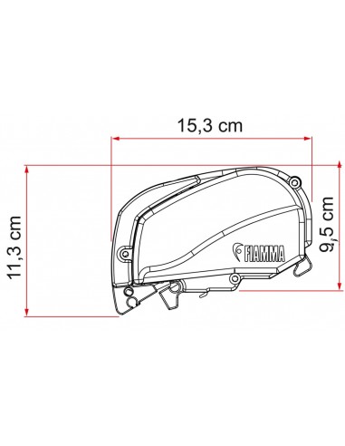Toldo de techo F80S Deep Black 4 metros Fiamma