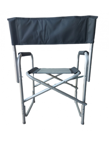 Silla de director pegable negra en aluminio. Midland Silla de director pegable negra en aluminio. Midland