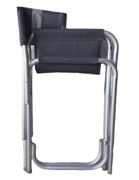 Silla de director pegable negra en aluminio. Midland Silla de director pegable negra en aluminio. Midland