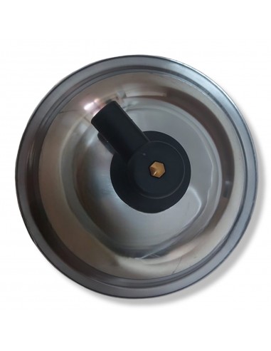 Rundes 26,5-cm-Spülbecken aus Stahl/Edelstahl mit 25-mm-Winkelablauf