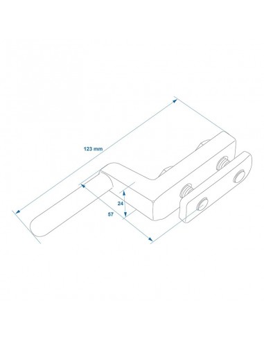 Bisagra macho de tablero 11 mm  con tornillos