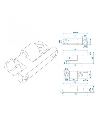 Juego de bisagras para tablero