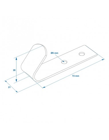 Gancho metálico para atornillar