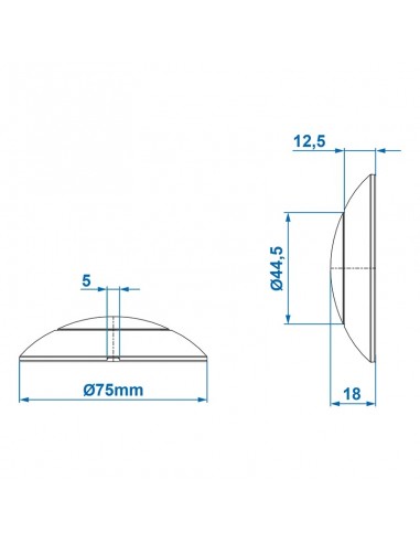 Luminaria montado en el techo 12 led 12V 240lm 75x18mm