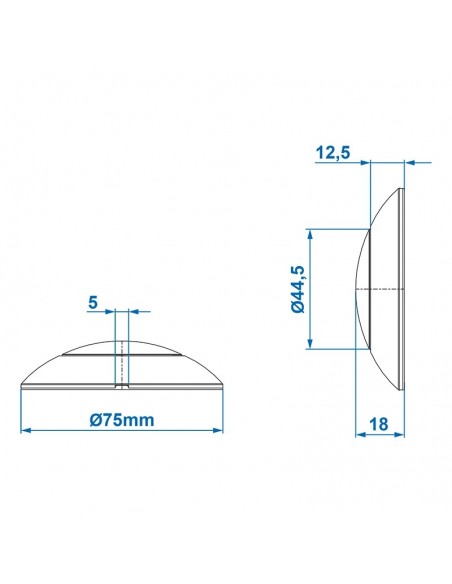 Plafoniera 12 led 12V 240lm 75x18mm