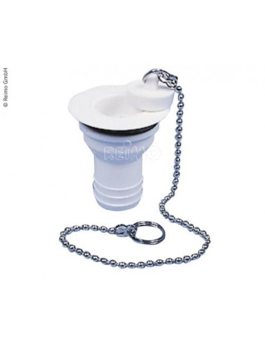 Siphon droit 30ø avec bouchon