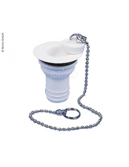 30ø straight siphon drain with stopper