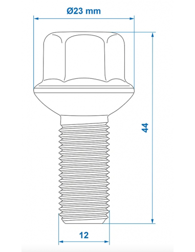 Boulon de roue M12x1,5 jeu de 5 pièces