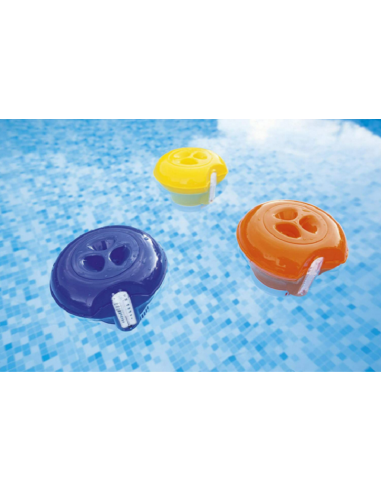 Dosificador de cloro para piscina con termómetro