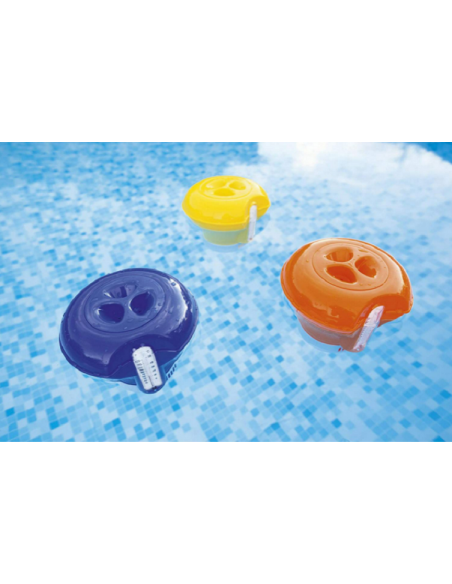 Dosificador de cloro para piscina con termómetro