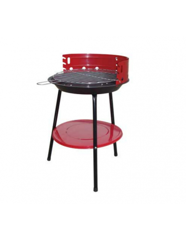 Barbacoa redonda de acero esmaltada para carbón 42 cm