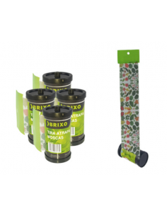 Tira atrapamoscas en blister de 4 piezas Brixo